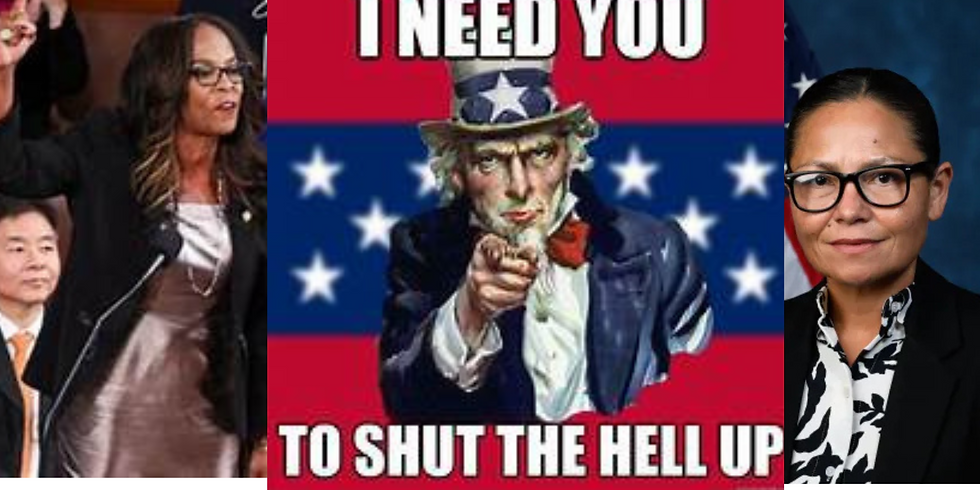 REP. STACEY PLASKETT, REP KIM KING-HYNDS, & UNCLE SAM