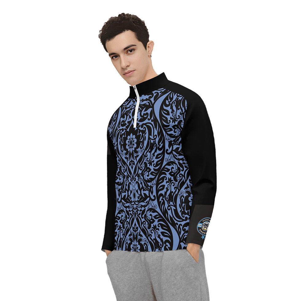 Miniature : PNG WUFFEN Men's Long Sleeve Quarter Zip -Cotton Feel 200g