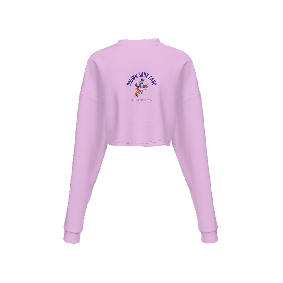 Миниатюра: Women's Cropped Crewneck Sweatshirt-Techno Scuba Knit