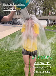 Freshman Adalyn Leistikow participating in the challenge. She was nominated by Jaqueline Wilke and nominated Jenny Claussen, Marie Klostermann and Anna Prosise.