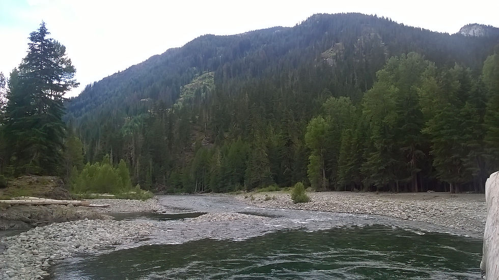Mountains and a river