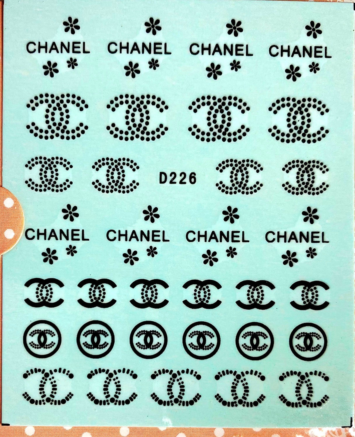 High End luxury decals Black CC (D226)