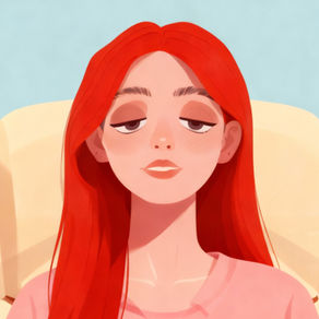 A tired woman after long-term sleep deprivation