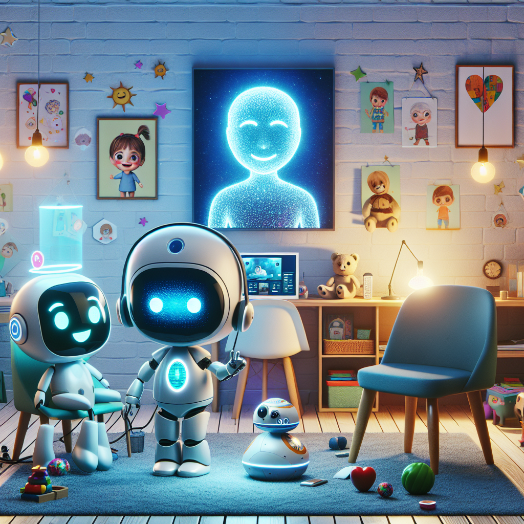 Child receiving virtual therapy