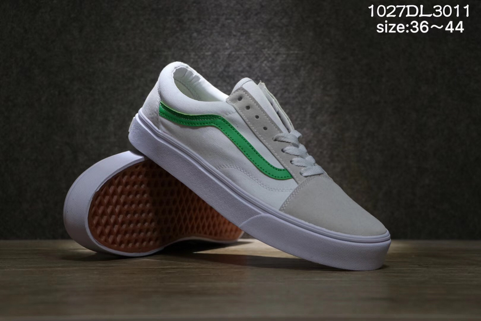 vans branco e verde