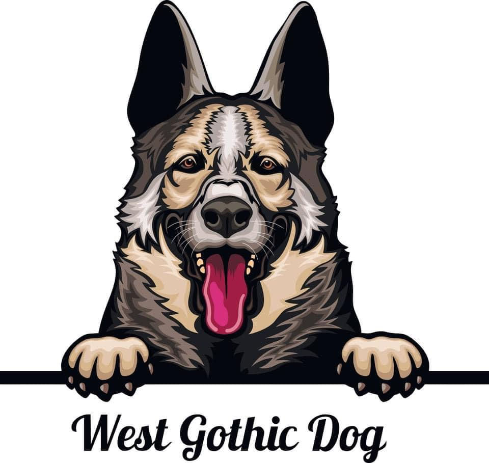 West Gothic Dog Color Sticker