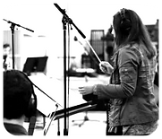 Kate Diaz orchestra conducting original music at Berklee