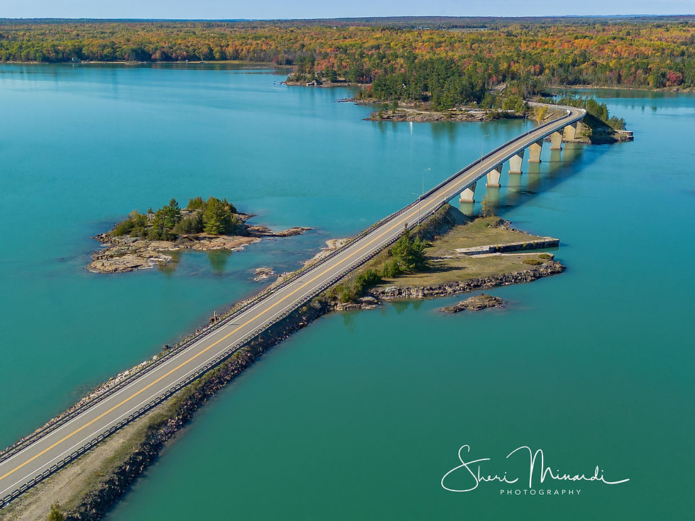 St. Joseph Island Bridge in Autumn, October 10, 2024
