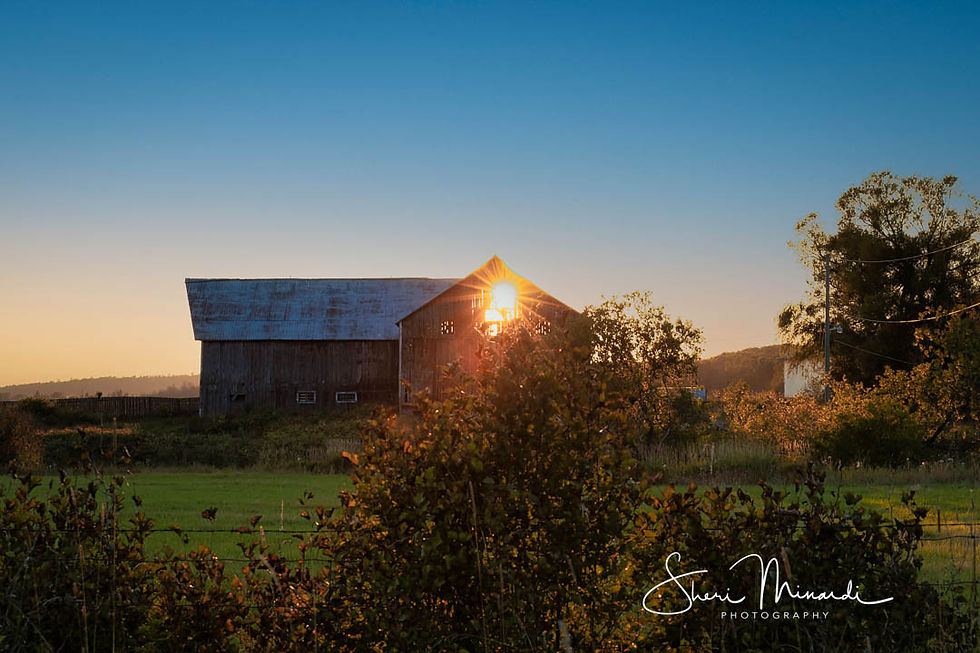 Sunset Through the Barn, September 8, 2022