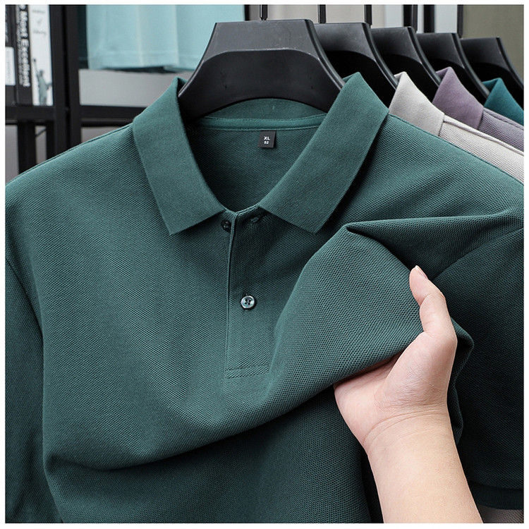 Thumbnail: Men's 100% Cotton Polo Shirt - Summer Casual Breathable Tee,19 Colors,Ideal for 