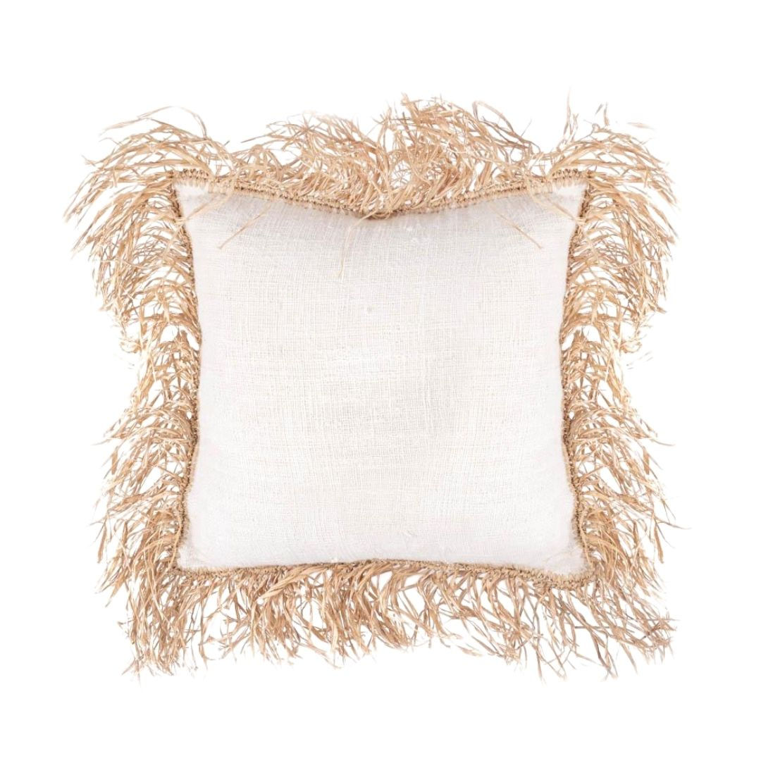 Raffia Fringe cushion cover
