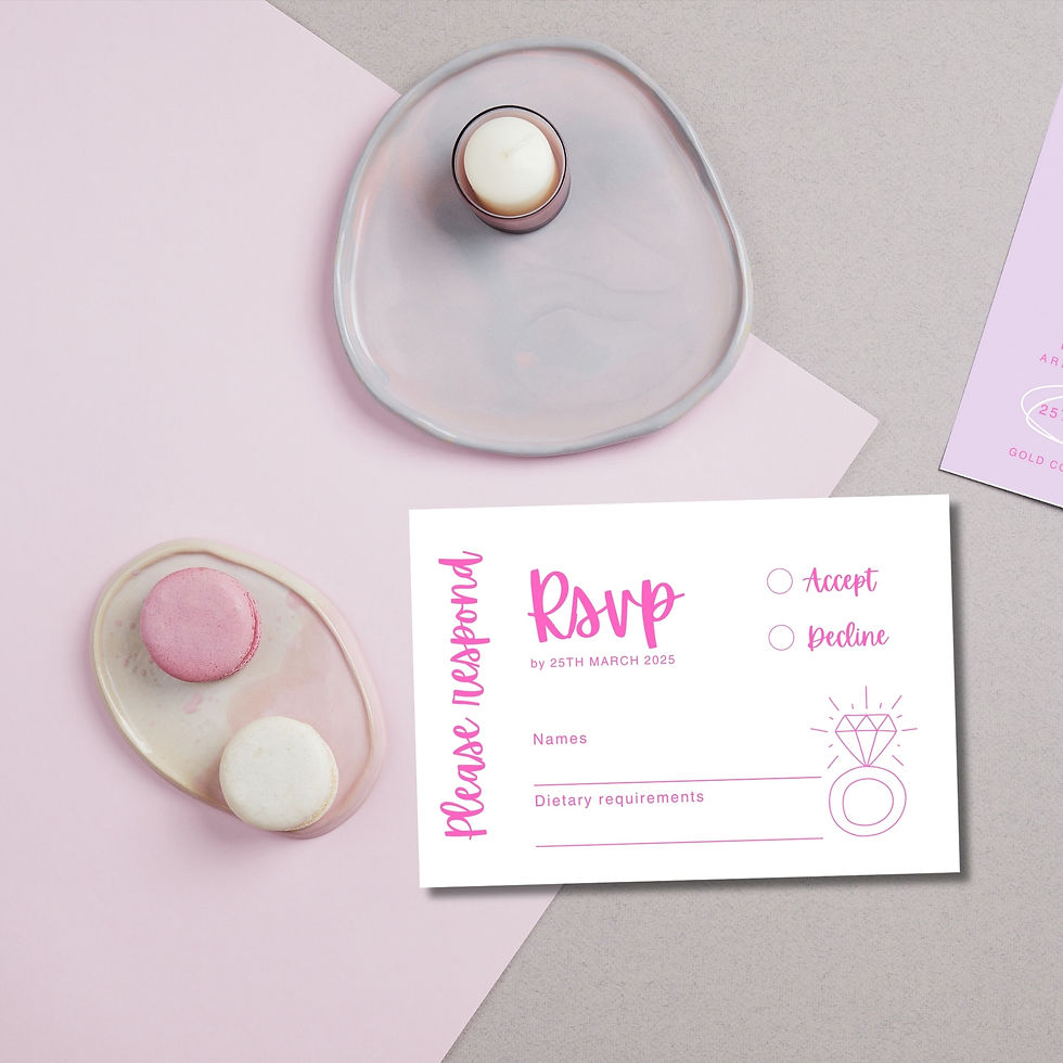 Thumbnail: Wedding invitation bundle template - Lilac Tone