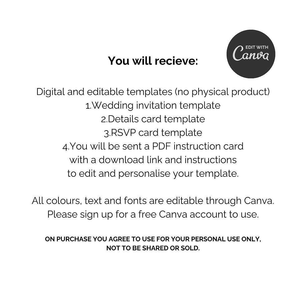 Thumbnail: Wedding invitation bundle template - Blush Tone