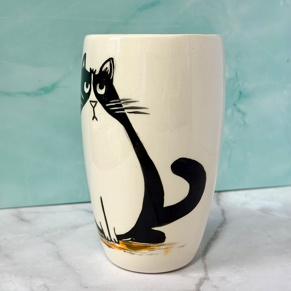 Thumbnail: "Cat-itude" Tumbler "Tux"