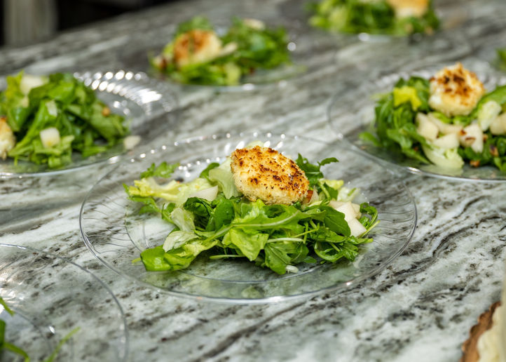 Close-up of a signature dish from Chef Missy Keyser’s catering menu
