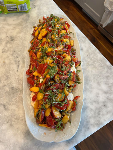 Close-up of a signature dish from Chef Missy Keyser’s catering menu