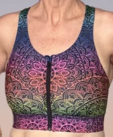 Mandala Glow Night Front Zip Bra