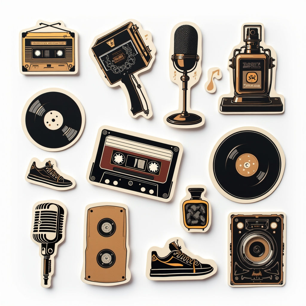 Vintage Music Sticker Pack