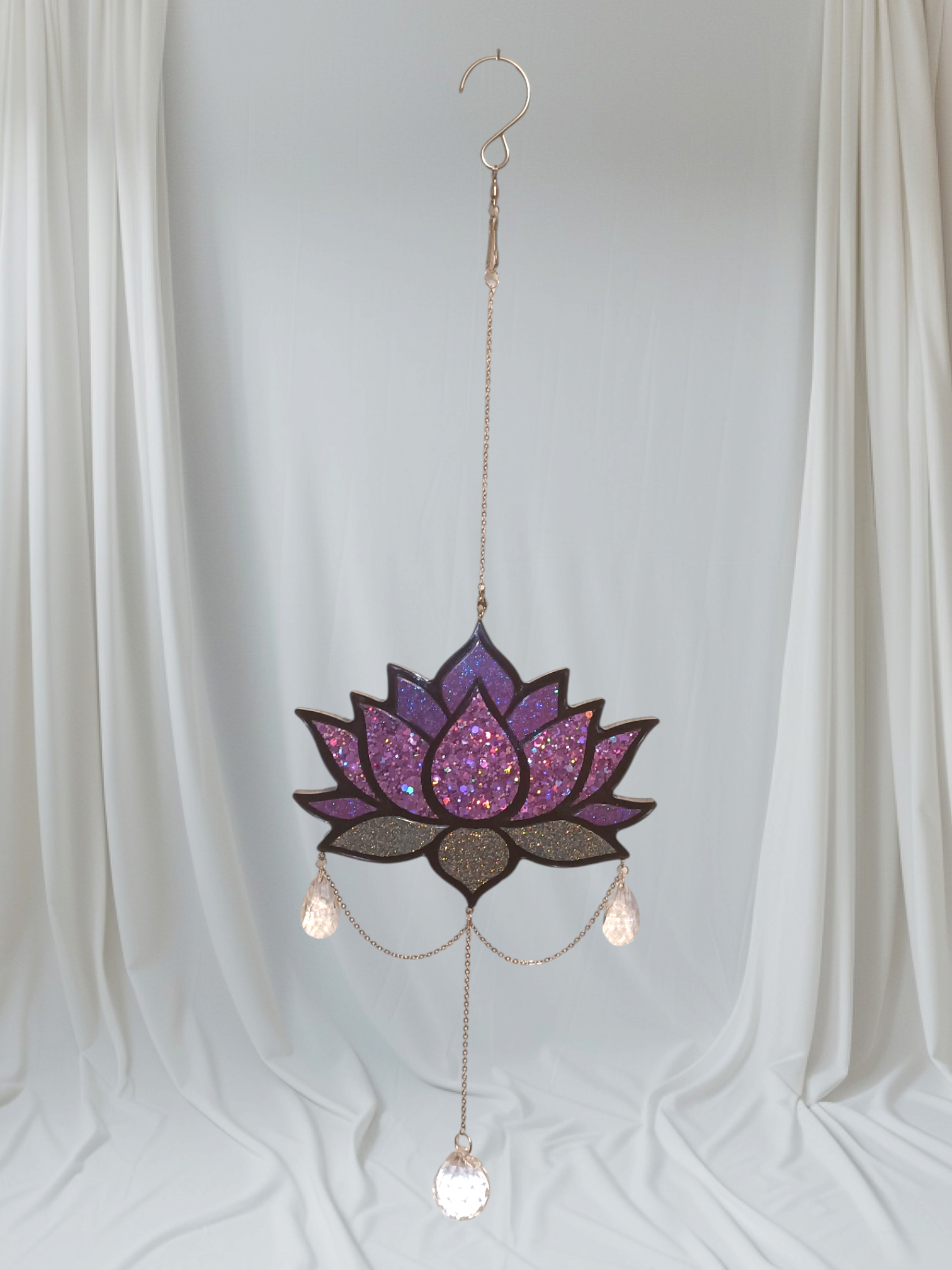 Fleur de lotus suspension dégradé de violet
