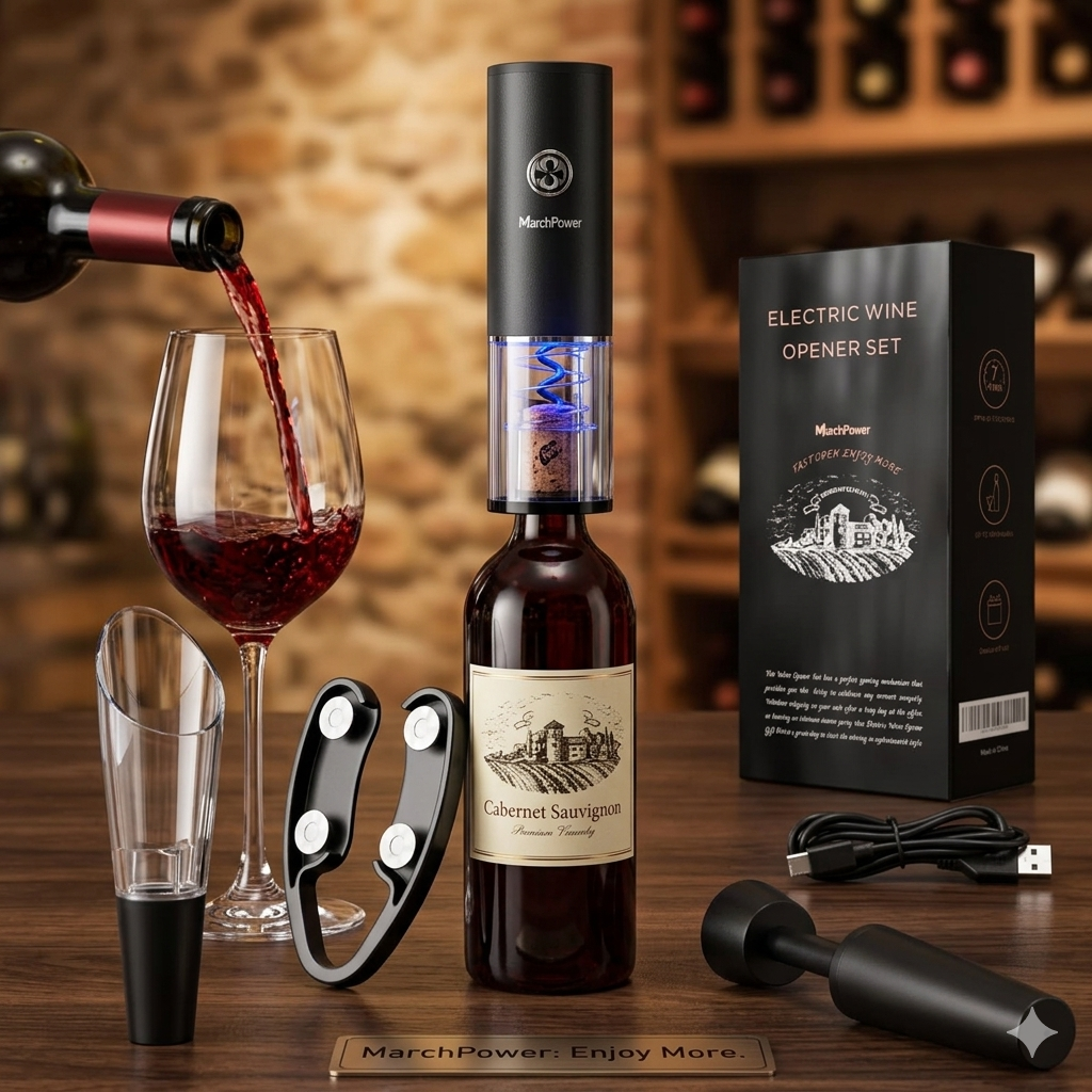 Cordless Wine Opener & Accessory Kit
