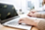 Mac Computer with woman's hands