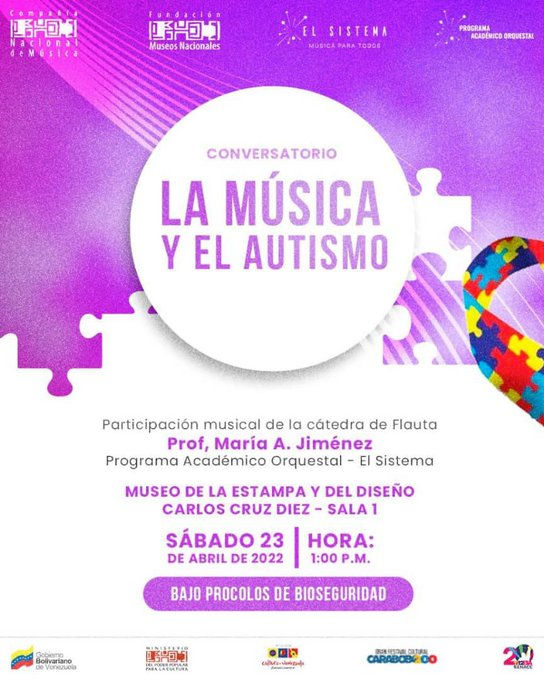 Conversatorio "LA MÚSICA Y EL AUTISMO" se realizó en el  Museo Carlos Cruz - Diez 
