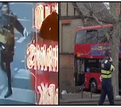 सड़क पार करते वक्त महिला की बची जान, सिर्फ एक क्षण दूर रही थी मौत