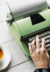 Macchina da scrivere verde