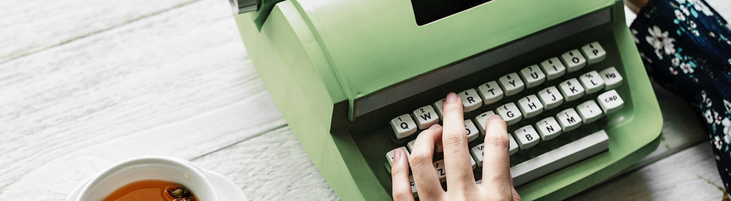 Machine à écrire verte
