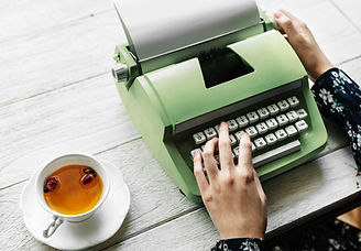 Máquina de escribir verde