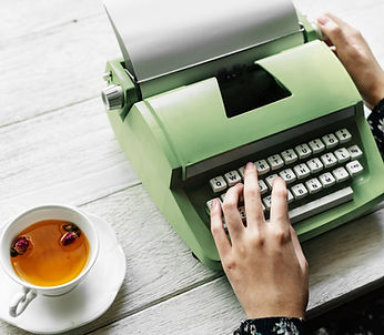 Grön skrivmaskin