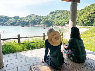 尻久砂里の海を眺めながら