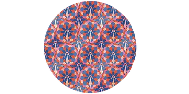 motif all over paon multicolore