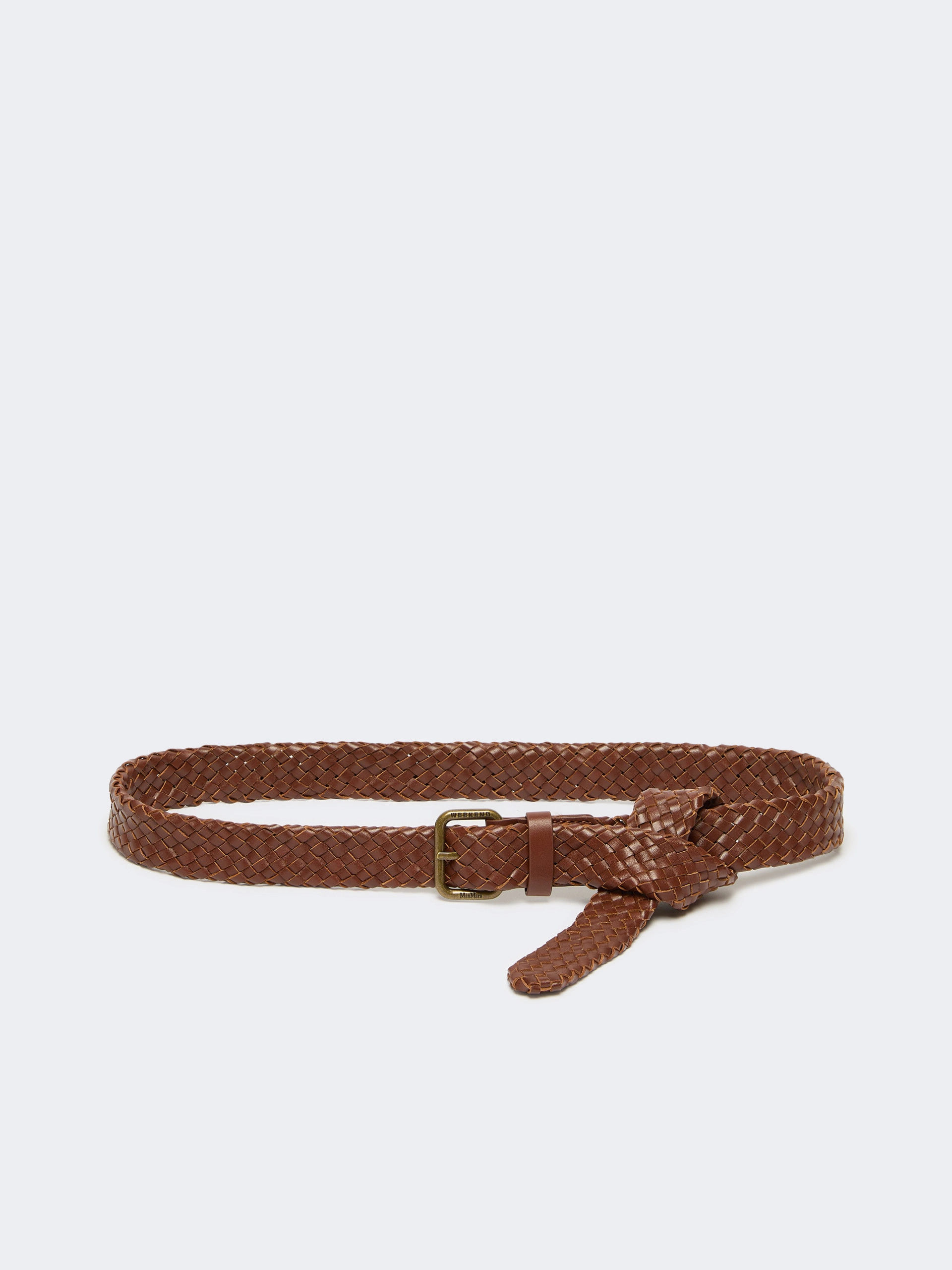 MAX MARA WEEKEND Cintura in pelle intrecciata cuoio Taglia M