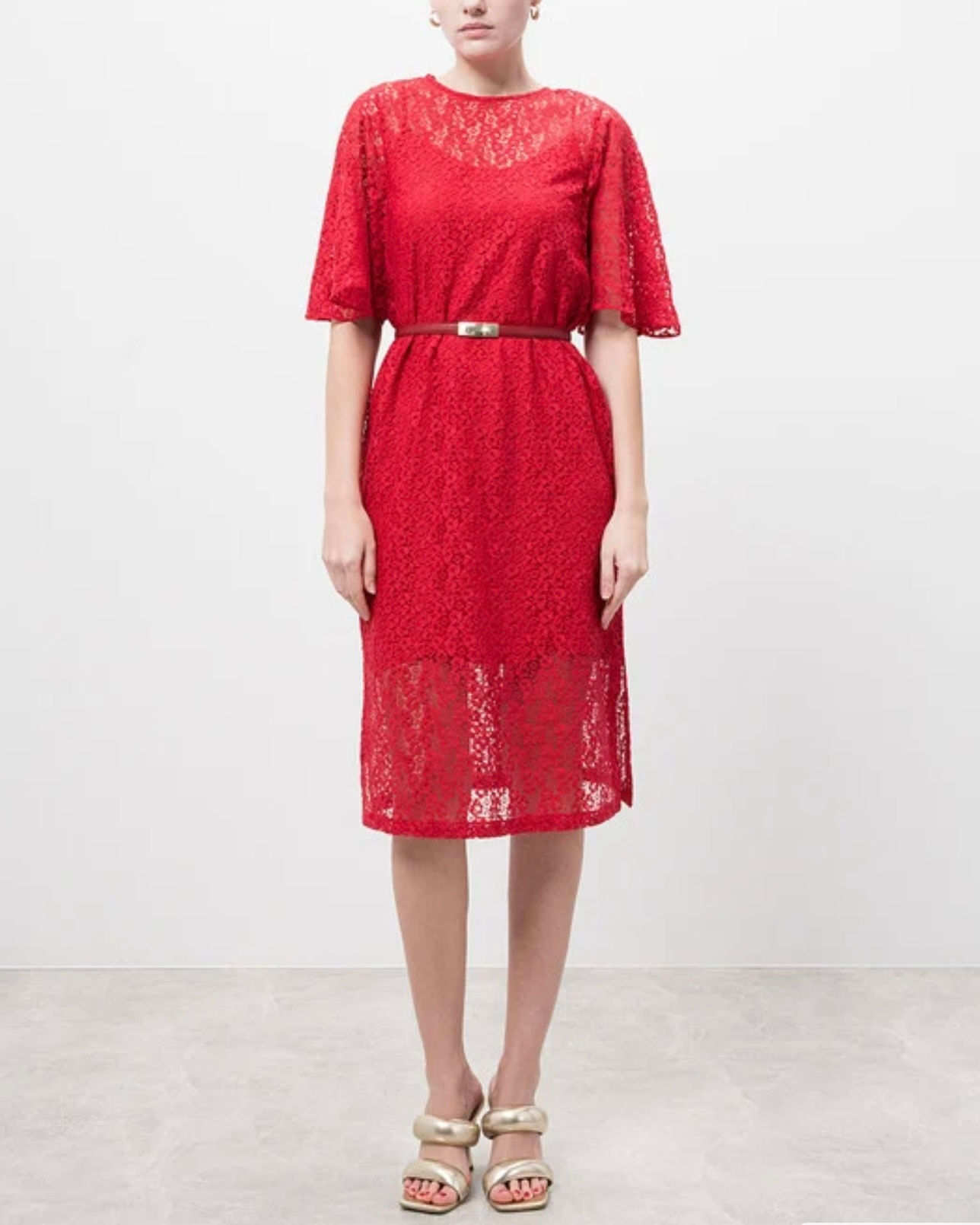 MAX MARA STUDIO Abito in pizzo rossoT. 42