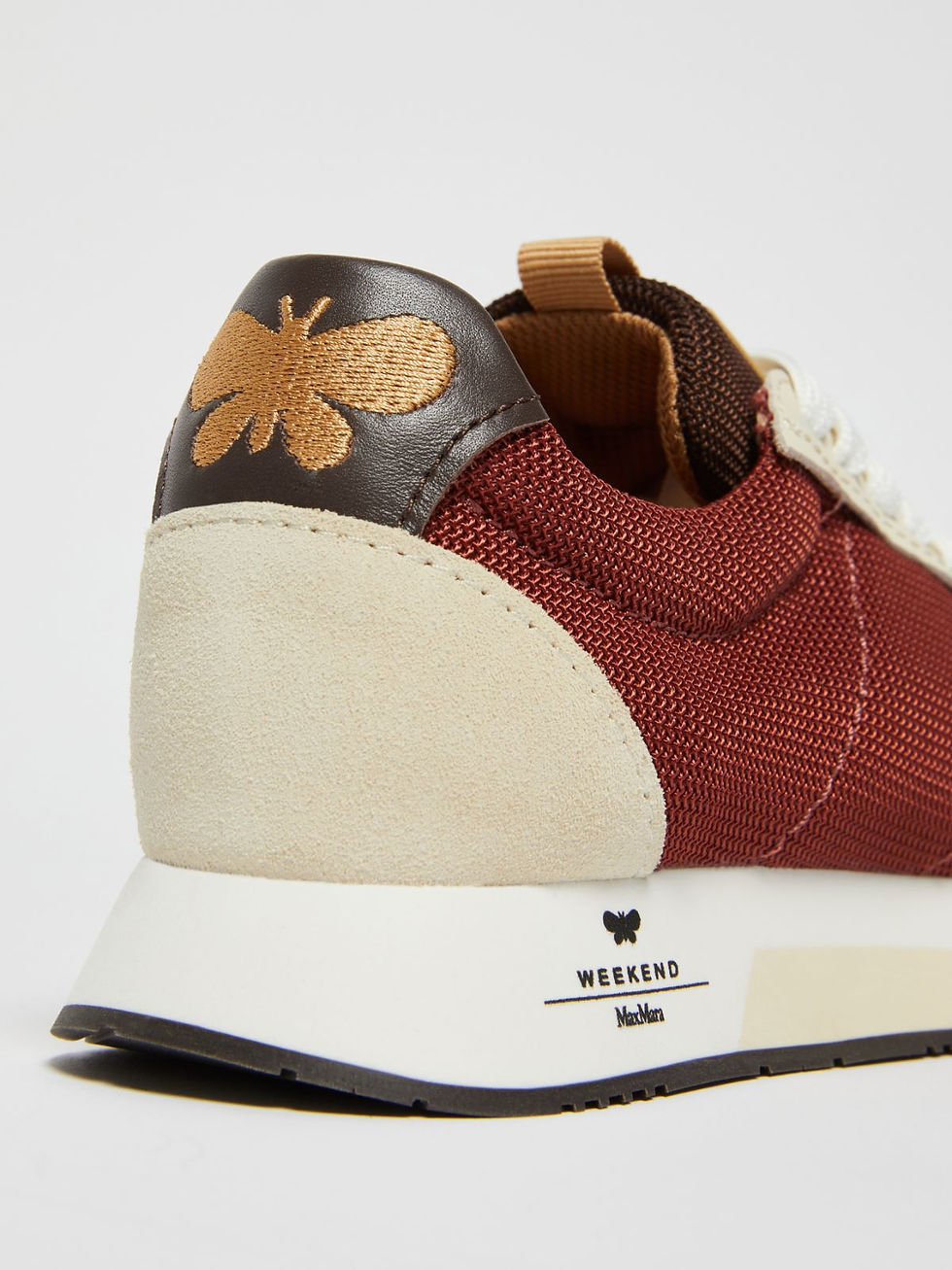 Miniatura: MAX MARA Sneaker in nylon color block bordeaux N. 37