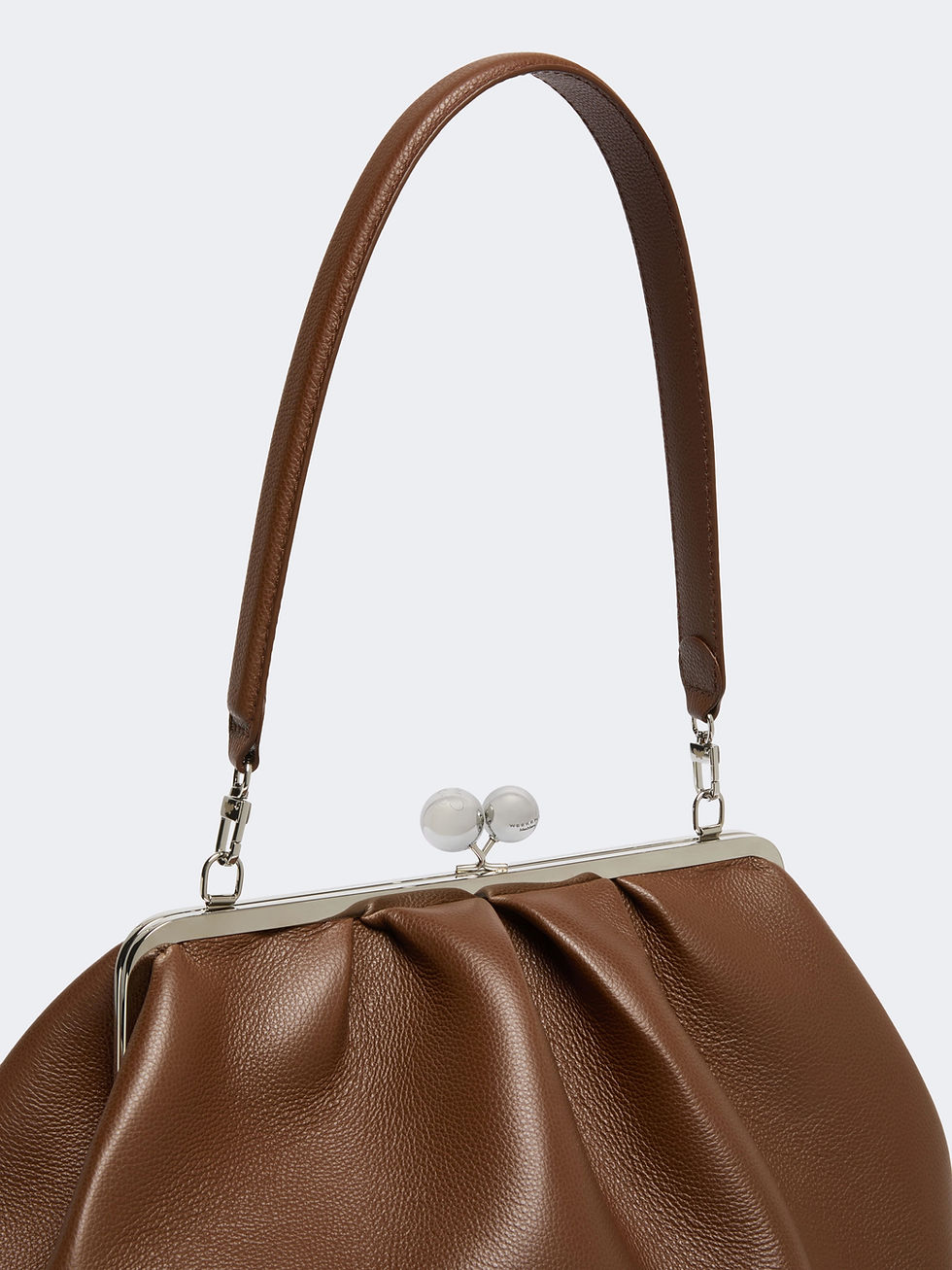 Thumbnail: MAX MARA WEEKEND Pasticcino Bag extra large in pelle stampa cervo marrone