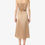 Thumbnail: MAX MARA LEISURE Abito midi in envers satin beige T. 42