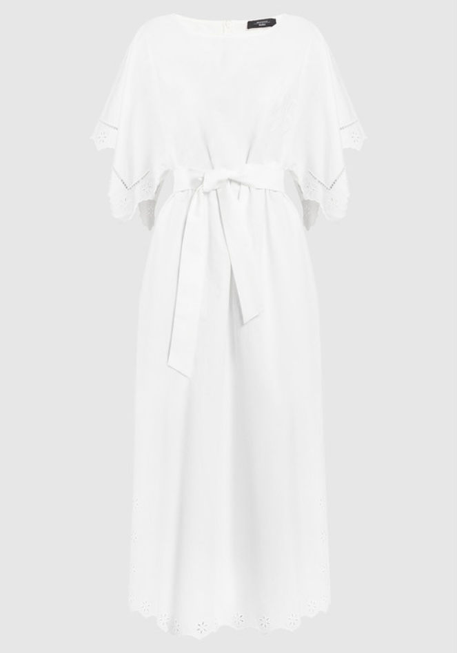 Miniatura: MAX MARA WEEKEND Abito in cotone e lino con ricamo richelieu