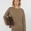 Thumbnail: MAX MARA WEEKEND Maglia girocollo in filato di lana nocciola T. 42