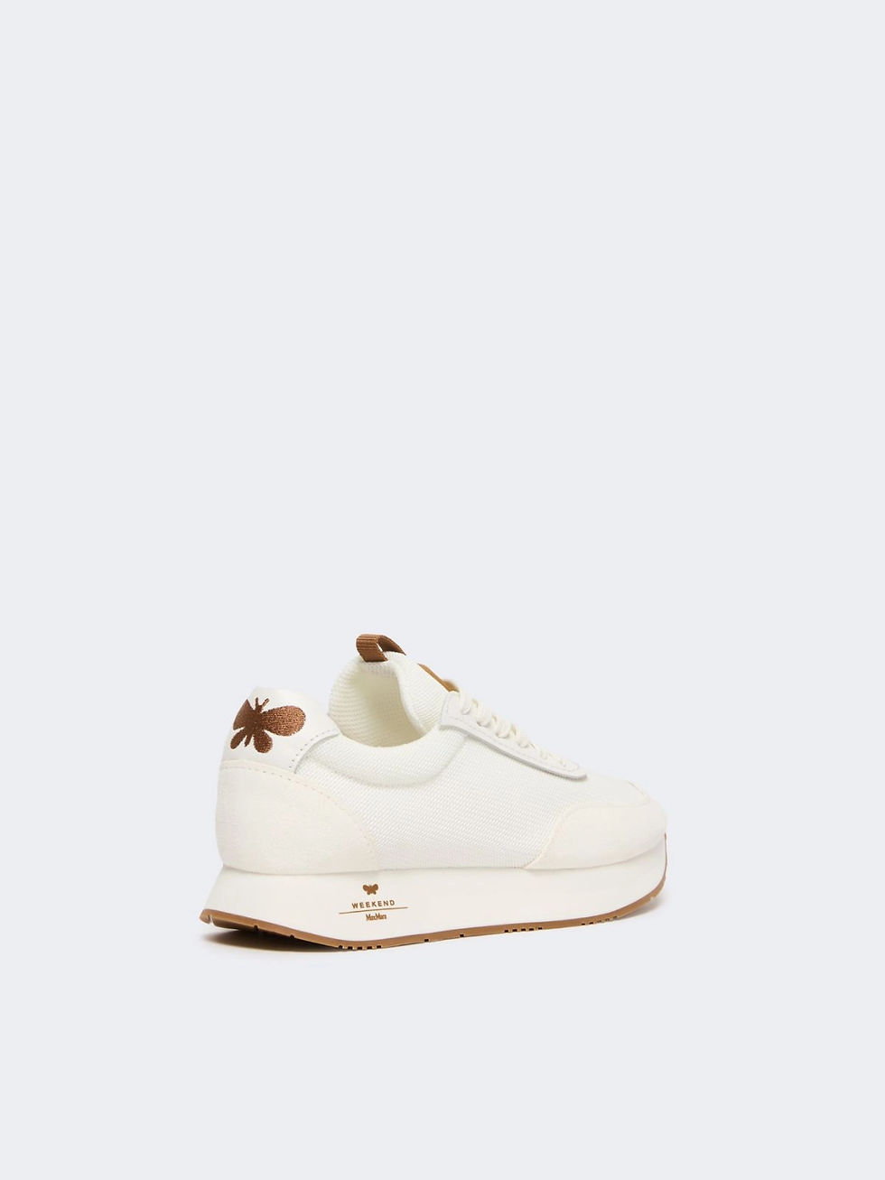 Miniatura: MAX MARA WEEKEND Sneaker low top in tessuto tecnico bianco N. 37