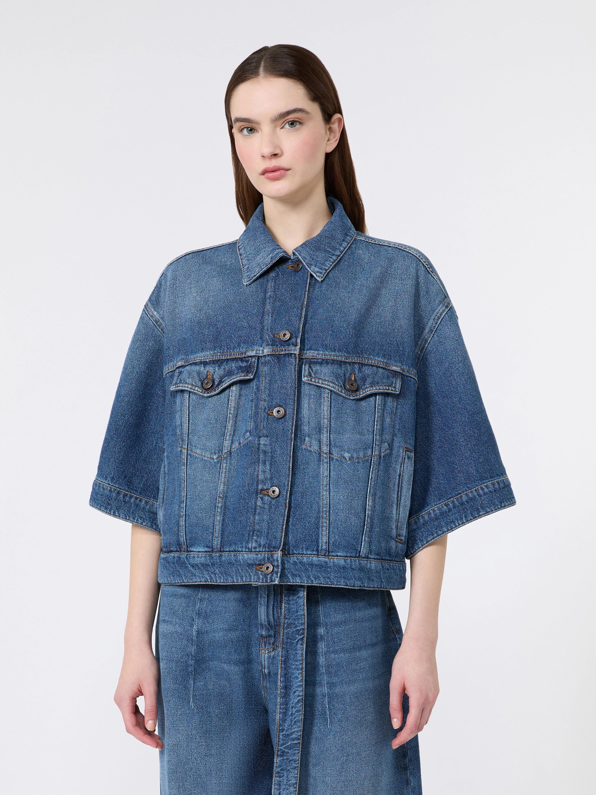 MAX MARA WEEKEND Giacca in denim di cotone T. 42
