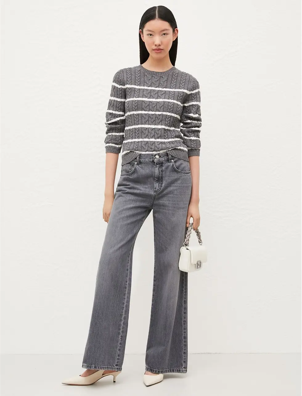 MARELLA Maglia a trecce in misto lana T.42