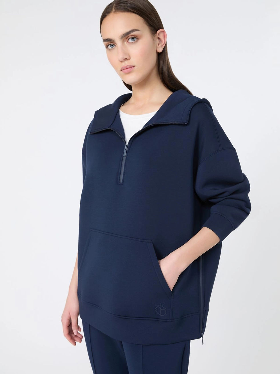 Thumbnail: MAX MARA WEEKEND Felpa lunga in jersey scuba blu T. 42