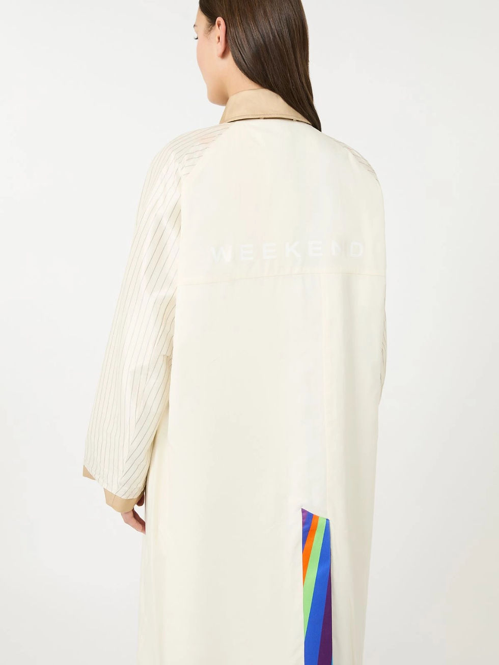 Miniatura: MAX MARA WEEKEND Trench in cotone antigoccia stampa arcobaleno T. 42
