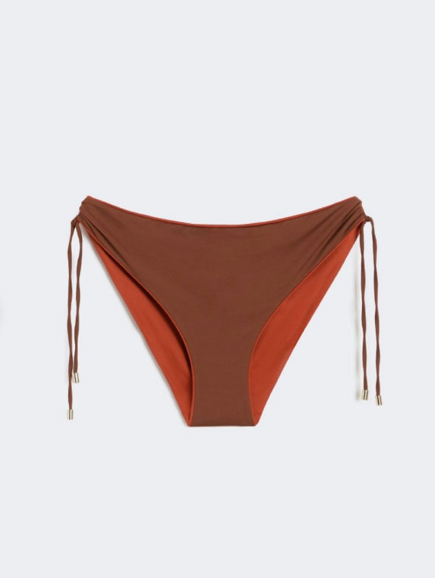 Miniatura: MAX MARA BEACHWEAR Bikini top slip con laccetti reversibile cioccolato/ruggine