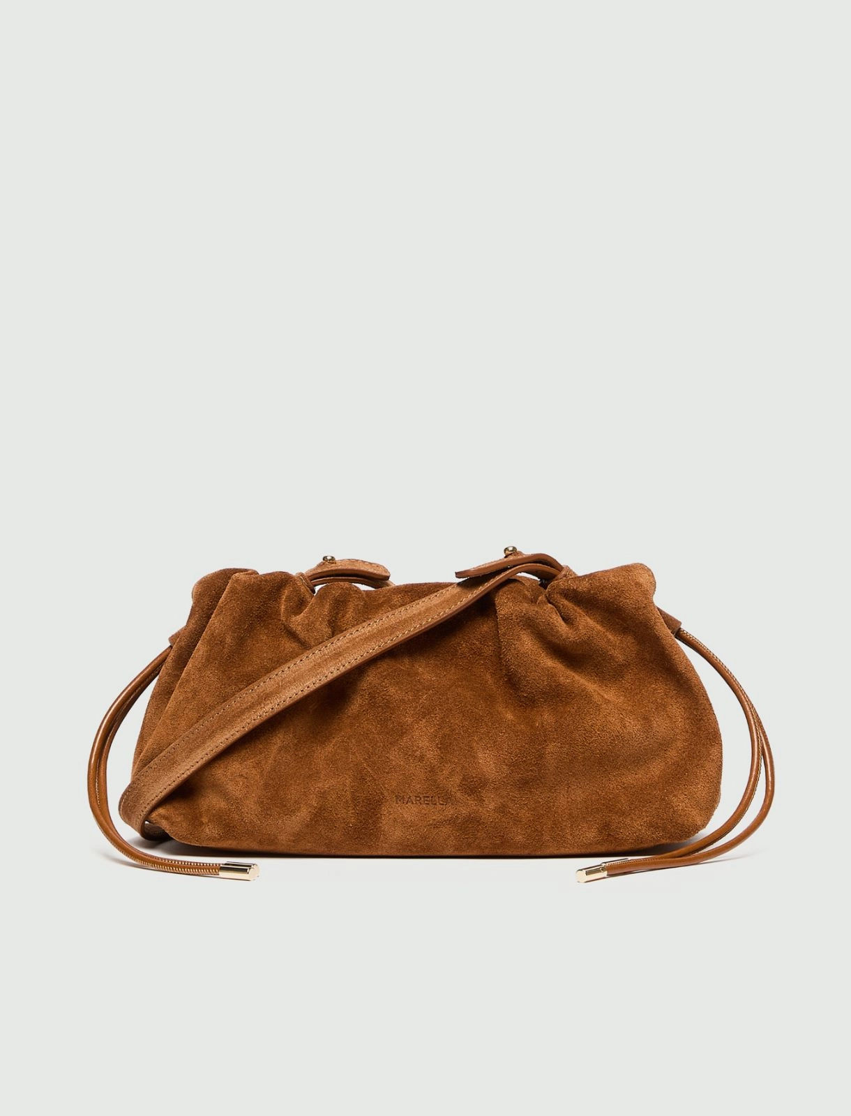 MARELLA Pochette in pelle scamosciata cuoio