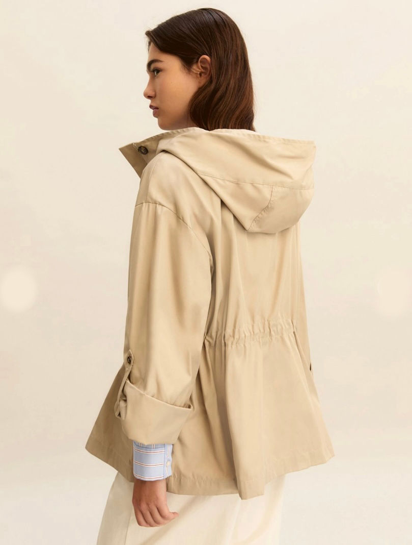 Miniatura: EMME MARELLA Parka corto antigoccia beige T. 42