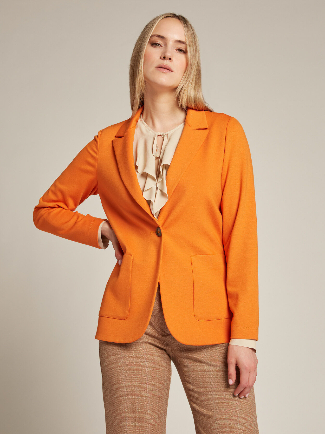 ELENA MIRÒ Giacca in punto Milano arancione T. 44