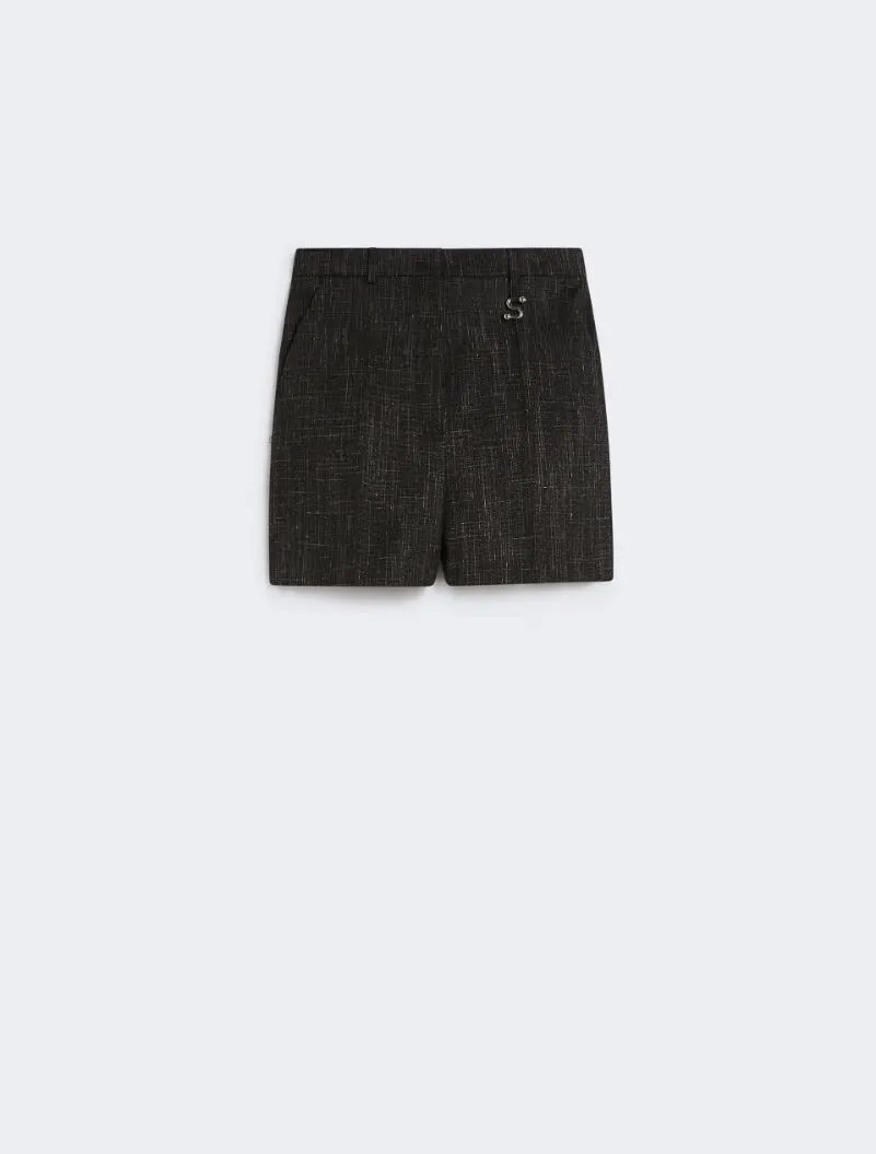 Miniatura: SPORTMAX Shorts in lana e viscosa nero T. 42